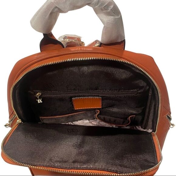 BOYATU bronze color backpack w/ gold accents and multiple pockets main image 4
